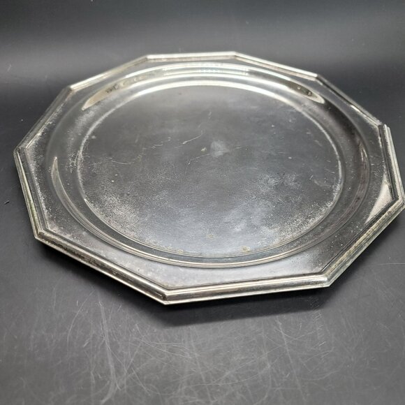Reed and Barton Tray Set Century Collection Silver Decagon Round Center CR3 - Picture 13 of 13